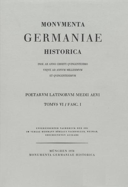 Nachträge zu den Poetae aevi Carolini | Karl Strecker, Otto Schumann