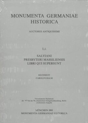 Salviani presbyteri Massiliensis Libri qui supersunt | Karl Halm