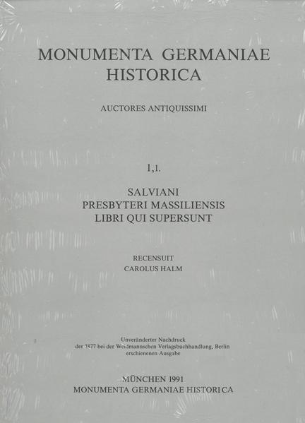 Salviani presbyteri Massiliensis Libri qui supersunt | Karl Halm