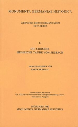 Die Chronik Heinrichs Taube von Selbach | Harry Bresslau