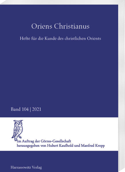 In Oriens Christianus werden seit 1901 sämtliche Themen zur geistigen und materiellen Kultur der orientalischen Christen veröffentlicht. Die Zeitschrift deckt somit jeweils ein Teilgebiet der Orientalistik als auch der Ostkirchenkunde ab. Das geografische Gebiet des Oriens Christianus erstreckt sich von Äthiopien bis Georgien und vom Nahen Osten bis Indien und China, unter Ausschluss des in anderen Fachzeitschriften gewürdigten griechischen und slawischen Sprachraums. Die Aufsätze und Buchbesprechungen werden durch die Veröffentlichung von Quellen in den verschiedenen orientalischen Sprachen und Schriften ergänzt. Aus dem Inhalt (insgesamt ca. 9 Beiträge): John Cook, The Travels of Panthera Christa Müller-Kessler, Neue Palimpsestfragmente zu den Katechesen des Cyrill von Jerusalem im Codex Sinaiticus rescriptusi (Georg. NF 19, 71) mit einem zweiten Textzeugen (Syr. NF 11) aus dem Fundus des St. Katherinenklosters Mara Nicosia, Reassessing Antony of Taġrit: when did he actually live? Erica C. D. Hunter, Commemorating Mary at Turfan: SyrHT 279-284 Tessa Hofmann, Syriac narratives on the Ottoman Genocide in comparative perspective Iskandar Bcheiry, The Table of Contents of a Copybook of Letters and Treatises by the Koptologie Patriarch, John XIII (1484- 1524): The Arabic Ms. 301 Theology, Koptologie Patriarchal Library, al-Azbakiyyah, Cairo Manfred Kropp, Ms. BM Or 829*, fol. 54: Ein Textfragment als Bindeglied zwischen Hofchronik und Kurzer Chronik der äthiopischen Könige Nino Tsikhišvili, Julius Assfalg auf den Spuren georgischer Handschriften