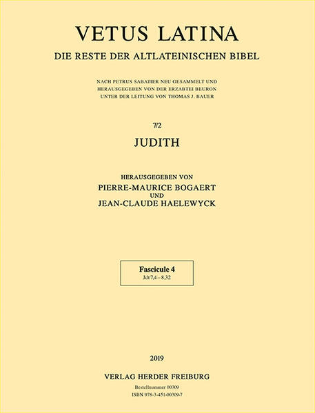 Vetus Latina oder ‚altlateinische Bibel‘ ist die Sammelbezeichnung für die große und sehr verschiedenartige Gruppe der lateinischen Bibeltexte, die seit dem 2. Jahrhundert in den christlichen Gemeinden in Gebrauch waren. Mit der Ausbreitung und dem Siegeszug des Christentums im Römischen Reich setzte sich das Lateinische als Verkehrssprache gegenüber dem Griechischen immer stärker durch-in Nordafrika ebenso wie in Spanien, England, Gallien und in Germanien. So entstand eine Vielzahl recht unterschiedlicher, oft ungenauer und bis dahin von der Kirche nie autorisierter Bibelübersetzungen, die in der Ausgabe Vetus Latina wissenschaftlich ediert werden.