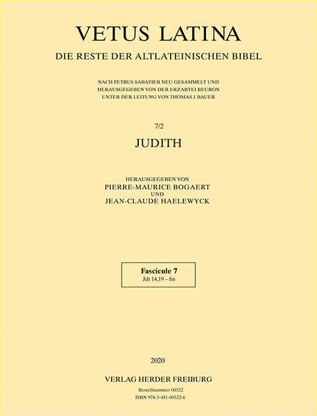 Vetus Latina oder ‚altlateinische Bibel‘ ist die Sammelbezeichnung für die große und sehr verschiedenartige Gruppe der lateinischen Bibeltexte, die seit dem 2. Jahrhundert in den christlichen Gemeinden in Gebrauch waren. Mit der Ausbreitung und dem Siegeszug des Christentums im Römischen Reich setzte sich das Lateinische als Verkehrssprache gegenüber dem Griechischen immer stärker durch-in Nordafrika ebenso wie in Spanien, England, Gallien und in Germanien. So entstand eine Vielzahl recht unterschiedlicher, oft ungenauer und bis dahin von der Kirche nie autorisierter Bibelübersetzungen, die in der Ausgabe Vetus Latina wissenschaftlich ediert werden.