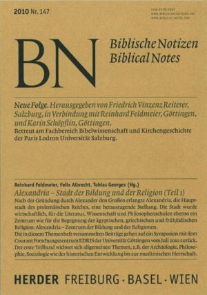 Nach der Gründung durch Alexander den Großen erlangte Alexandria, die Hauptstadt des ptolemäischen Reiches, eine herausragende Stellung. Die Stadt wurde wirtschaftlich, für die Literatur, Wissenschaft und Philosophenschulen ebenso ein Zentrum wie für die Begegnung der ägyptischen, griechischen und frühjüdischen Religion. Der zweite Teilband widmet sich geschichtlichen und literarischen Themen, wie z.B. den Gründungslegenden, verschiedenen Fragen der Bibeltradierung und -auslegung und frühchristlichen Autoren. Die in diesem Themenheft versammelten Beiträge gehen auf ein Symposion mit dem Courant Forschungszentrum EDRIS der Universität Göttingen vom Juli 2010 zurück.