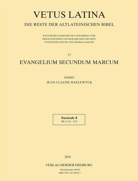 Vetus Latina oder ‚altlateinische Bibel‘ ist die Sammelbezeichnung für die große und sehr verschiedenartige Gruppe der lateinischen Bibeltexte, die seit dem 2. Jahrhundert in den christlichen Gemeinden in Gebrauch waren. Mit der Ausbreitung und dem Siegeszug des Christentums im Römischen Reich setzte sich das Lateinische als Verkehrssprache gegenüber dem Griechischen immer stärker durch-in Nordafrika ebenso wie in Spanien, England, Gallien und in Germanien. So entstand eine Vielzahl recht unterschiedlicher, oft ungenauer und bis dahin von der Kirche nie autorisierter Bibelübersetzungen, die in der Ausgabe Vetus Latina wissenschaftlich ediert werden.