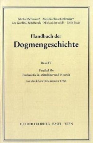 Dieser Band ist aus der Reihe "Handbuch der Dogmengeschichte". Die Bände können als Fortsetzung oder auch einzeln bezogen werden. Nähere Informationen erhalten Sie bei unserem Kundenservice unter der Tel.-Nr. 0049(0)761/2717-300 oder per E-Mail: kundenservice@herder.de