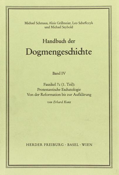 Dieser Band ist aus der Reihe "Handbuch der Dogmengeschichte". Die Bände können als Fortsetzung oder auch einzeln bezogen werden. Nähere Informationen erhalten Sie bei unserem Kundenservice unter der Tel.-Nr. 0049(0)761/2717-300 oder per E-Mail: kundenservice@herder.de