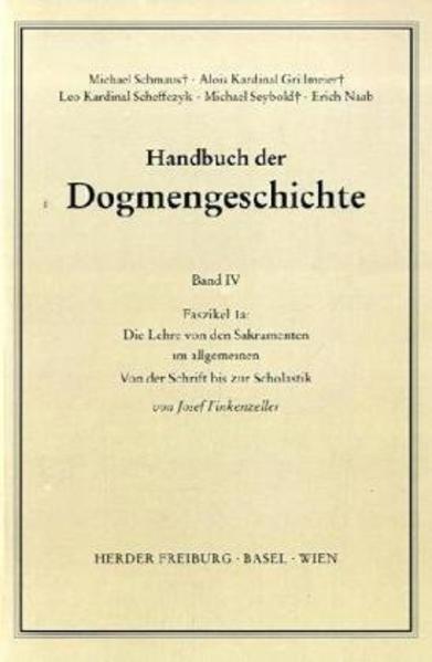 Dieser Band ist aus der Reihe "Handbuch der Dogmengeschichte". Die Bände können als Fortsetzung oder auch einzeln bezogen werden. Nähere Informationen erhalten Sie bei unserem Kundenservice unter der Tel.-Nr. 0049(0)761/2717-300 oder per E-Mail: kundenservice@herder.de