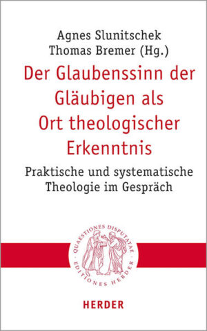 Der Glaubenssinn der Gläubigen ist ein wichtiges ekklesiologisches Thema, macht der Begriff doch deutlich, dass alle Gläubigen grundsätzlich zu Glaubenserkenntnissen befähigt sind. Das hier dokumentierte Gespräch zwischen systematischer und praktischer Theologie leistet einen Beitrag dazu, das Verständnis des Glaubenssinnes anhand des Kriteriums der Realisierbarkeit weiterzuentwickeln, seine konkreten Äußerungen und Inhalte wahrzunehmen und ihn in der Glaubensreflexion wie -definition wirksam werden zu lassen.