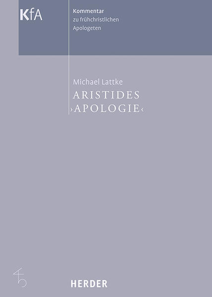 Die Apologie des Aristides von Athen ist eines der frühesten Zeugnisse der christlichen Apologetik, mithin der literarischen Auseinandersetzung der frühen Christen mit ihrer nichtchristlichen Umwelt. Obwohl das griechische Original nicht erhalten ist, lässt sich aus den alten Übersetzungen ins Armenische und Syrische sowie aus einigen griechischen Papyrusfragmenten und den Exzerpten im griechischen Barlaam-Roman ein einigermaßen klares Bild über ihren Inhalt gewinnen. Die vorliegende erste durchgängige Kommentierung der ins Deutsche übersetzten Textzeugen ist geleitet von der Frage nach dem ursprünglichen griechischen Wortlaut dieser an den römischen Kaiser Antoninus Pius gerichteten Apologie.