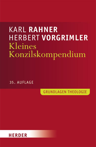 Bereits in der 35. Auflage mit über 220.000 Exemplaren verbreitet, bietet das »Kleine Konzilskompendium« alle Konstitutionen, Dekrete und Erklärungen, die unter Mitarbeit der Verfasser im Auftrag der deutschen Bischöfe übersetzt wurden. Eine hinführende Einleitung sowie 16 spezielle Einführungen aus der Feder Karl Rahners und Herbert Vorgrimlers erschließen die Texte und bieten eine zuverlässige, sachliche und präzise Kurzkommentierung. Das sorgfältig erarbeitete, ausführliche Sachregister führt zu allen wichtigen Details in den Originaltexten und trägt zum Verständnis von Sinn und Gehalt der Konzilstexte bei.