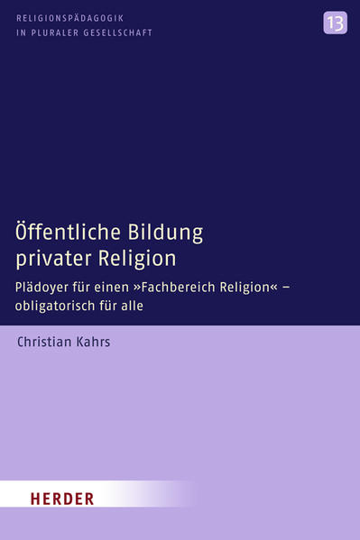 Christian Kahrs entwirft für den Religions- und den Ethikunterricht ein pädagogisches Dach, nämlich den von ihm sogenannten „Fachbereich Religion“. Unter diesem einen verbindlichen Dach sollen die verschiedenen Fächer-statt wie bislang üblich, unverbunden nebeneinander her zu leben-miteinander ins Gespräch kommen.