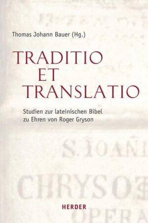 Die Beiträge des Bandes vermitteln einen Einblick in die unterschiedlichen Facetten der Arbeit des Vetus Latina-Instituts Beuron , das zwischen 1999 und 2014 von Roger Gryson geleitet und durch seine Persönlichkeit nachhaltig geprägt wurde. Sie dokumentieren das vielfältige Bemühen und die Sorge des Instituts und seiner Mitarbeiterinnen und Mitarbeiter nicht nur um die Reste der altlateinische Bibel, sondern auch um traditio und translatio. Das Institut weiß, wie viel es auf diesem Gebiet Roger Gryson schuldet und verdankt und widmet ihm die vorliegende Festschrift. Mit Grußworten von S.E. Karl Card. Lehmann und Gerhard-Ludwig Card. Müller sowie Beiträgen von Jean-Marie Auwers, Thomas J. Bauer, Wilhelm Blümer, Pierre-Maurice Bogaert OSB, Bonifatia Gesche OSB, Jean-Claude Haelewyck, Hugh A.G. Houghton und Rebekka Schirner.