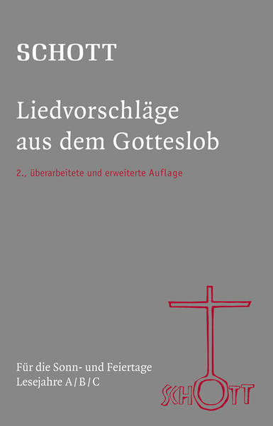 Die Zusammenstellung von Liedvorschlägen nach dem Gotteslob für die Sonn- und Feiertage aller drei Lesejahre sowie für Herrenfeste, Heiligenfeste und verschiedene Anlässe erleichtert Gottesdienstleitern, Organisten und Kantoren die Gottesdienstvorbereitung und orientiert sich am Messformular. Die Liedvorschläge berücksichtigen den ganzen Verlauf der Messfeier und versuchen, das breite Spektrum der Gottesloblieder liturgischen Regeln gemäß einzusetzen. Mit praktischer Verknüpfung zu den entsprechenden Nummern des SCHOTT-Kantorale und Übersicht zur Lesordnung der drei Lesejahre.