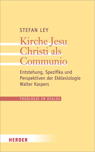 Der ekklesiologische Ansatz Walter Kaspers reflektiert die Kirche in der Spannung zwischen lebendiger Vielheit (Freiheit des Menschen) und notwendiger Einheit (Wesen und Ziel der Kirche). Stefan Ley stellt die eucharistische Communio-Ekklesiologie Kaspers in Genese, systematischer Stellung und Auswirkungen für die theoretische und praktische Ekklesiologie dar. Besonders berücksichtigt wird der Begriff Communio sowie der Disput mit Joseph Ratzinger um das Verhältnis von Universal- und Ortskirche.