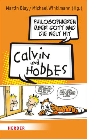 Warum schreiben Philosophinnen und Philosophen, Theologinnen und Theologen ein Buch über Calvin und Hobbes? Weil der kleine Junge Calvin und sein Stofftiger Hobbes wunderbare Philosophen sind, ohne sich selbst darüber bewusst zu sein. Die beiden Comicfiguren liefern amüsante, tiefsinnige und überraschende Vorlagen für die Vermittlung philosophischer Fragestellungen in Religionsunterricht und Theologiestudium. Die Arbeit mit Karikaturen oder knappen Comicausschnitten bietet Schülern, Studenten und allen, die Spaß an einer spielerischen Anleitung zum Nachdenken haben, einen einfachen Weg zum philosophischen Denken. Warum ausgerechnet Bill Watterson mit seinen Geschichten von Calvin und Hobbes so erfolgreich war, hängt damit zusammen, dass er seine beiden Hauptfiguren immer wieder über die ganz großen Fragen des Lebens nachdenken ließ. Wo kommen wir her? Wo gehen wir hin? Wieso sind wir auf dieser Erde? Die Antworten von Calvin und Hobbes auf diese Fragen sind zum Schmunzeln. Manchmal bleibt einem das Lachen im Hals stecken. Immer laden die Gespräche von Calvin und Hobbes aber zum eigenen sprichwörtlichen Nachdenken über „Gott und die Welt“ ein. Das ist auch das Ziel dieses Buches. Es ist eine Hommage an die Comicfiguren Calvin und Hobbes. Weil sie zehn Jahre lang Menschen beim Zeitunglesen zum Nachdenken über die Grundfragen unseres Lebens gebracht haben, darf man sie ruhig als zwei der wichtigsten Philosophen des 20. Jahrhunderts bezeichnen. Philosophie zeigt, dass es auch auf die einfachsten Fragen keine leichten Antworten gibt. Die Welt ist kompliziert und deswegen kommt man mit dem Nachdenken niemals an ein Ende. Durch Calvin und Hobbes kann man die schwierigen philosophischen und theologischen Überlegungen als Chance sehen, etwas ganz neu zu lernen: Zu staunen, dass die Welt so ist, wie sie ist! Wer wirklich zu philosophieren anfängt, für den zeigt sich wie für Calvin, dass die Welt „voller Wunder“ ist. Aber viele dieser Wunder sind so alltäglich geworden, dass man sie nicht mehr sehen kann. Wer sich mit Calvin und Hobbes auf den Weg der Philosophen begibt, der lässt deswegen viele Sicherheiten hinter sich. Da kann man schon einmal leicht den Boden unter den Füßen verlieren. Aber man bekommt dafür die Welt ganz neu zu Gesicht und sieht die Wirklichkeit mit anderen Augen. Jeder darf sich immer wieder neu auf eine Entdeckungsreise begeben, die unter die Oberfläche des Alltagsverstandes schauen lässt. Deswegen gilt, was im letzten Comic von Calvin und Hobbes im englischen Original steht: Let’s go exploring-gehen Sie auf eine Entdeckungsreise in Ihrer neuen, alten Welt!