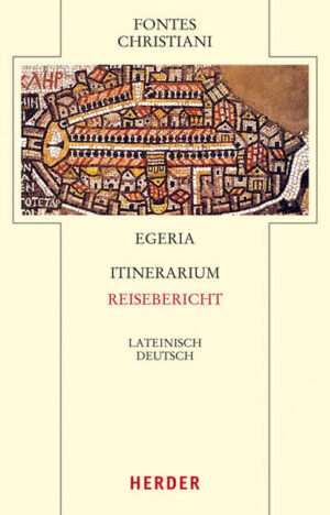 Eine Pilgerfahrt führte gegen Ende des 4. Jh. Egeria, eine vornehme Dame aus dem Westen des Römischen Reiches, mehrere Jahre durch Palästina, Ägypten und Syrien. In mehreren Briefen berichtete sie über diese Reisen. Der erhaltene Teil ihres Berichtes wurde gegen Ende des 19. Jh. gefunden und bedeutete für Philologen, Historiker, Archäologen und Liturgiewissenschaftler eine Sensation. Denn dieser älteste von einer Frau verfasste Pilgerbericht in spätantikem Latein bot nicht nur unschätzbare Informationen über den Zustand der heiligen Stätten kurz nach der „Konstantinischen Wende", sondern dokumentierte auch erstmals die Entstehung des Kirchenjahres in Jerusalem. Diese Sonderausgabe (nicht Bestandteil der Reihe) ist die gründlich überarbeitete Neuausgabe des Bandes aus der Reihe Fontes Christiani. Sie enthält auch die Fragmente aus Petrus Diaconus, mit deren Hilfe sich verlorengegangene Passagen des Itinerariums Egeriae rekonstruieren lassen