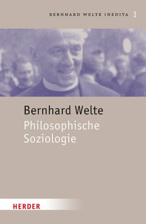 „Der Logos der Sozietät ist von innen her göttlich, Soziologie von innen her religiös.“-Wer menschlichem Zusammenleben auf den Grund geht, um so den Sinn von Gemeinschaft zu klären, der entdecke eine religiöse Dimension jedes Miteinanders und finde im Unbedingten bzw. im Heiligen deren entscheidenden Gehalt. Diesen implizit religiösen Kern versucht Bernhard Welte in seiner Philosophischen Soziologie sichtbar zu machen und zugleich mit seiner Art des Nach- und Bedenkens des Wir einen philosophischen Zugang zu eröffnen. Dabei führen diese Überlegungen auch zum Phänomen der Kirche als einer Heils- und Offenbarungsgemeinschaft, die explizit von der Hoffnung auf Vollendung und Erlösung leben will. Die Philosophische Soziologie verdeutlicht, was geschieht, wenn das Seinsverständnis als Heilsverständnis im menschlichen Miteinandersein wirklich und wesentlich wird. Der Band enthält die Vorlesungen Fundamentaltheologische Begriffe zur Theorie der Kirche (Sommersemester 1948), Soziologie der Religion (Sommersemester 1953), Soziologische Grundbegriffe zum Verständnis des Christentums als Kirche (Wintersemester 1957/58) sowie Philosophische Soziologie im Hinblick auf das Verständnis des Christentums als Kirche (Wintersemester 1961/62).