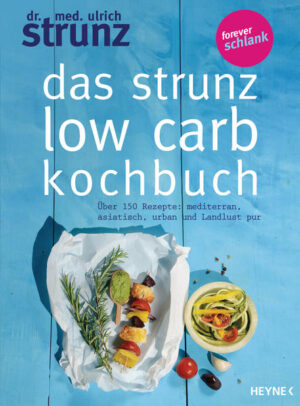 Low Carb und Genuss gehören zusammen! Mit diesem opulenten Kochbuch zeigt der Bestsellerautor Dr. med. Ulrich Strunz, dass es ein Leichtes ist, sich gesund und fit zu halten. Essen à la Strunz bedeutet: überflüssige Kohlenhydrate streichen, dafür auf hochwertiges Eiweiß und knackfrische Vitalstoffe setzen - kurz, sich genetisch korrekt ernähren. Klingt einfach, ist lecker! Eine moderne Küche mit vielen vegetarischen und auch veganen Rezepten - von mediterran bis asiatisch, von urban bis „Landlust". Aufwändig fotografiert, verführerisch gestaltet: über 150 unkomplizierte Forever-Young-Gerichte für jeden Geschmack. Von der ersten bis zur letzten Seite Strunz pur! Ausstattung: durchgehend 4c