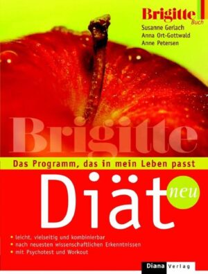 Endlich: das aktuelle Buch zur neuen BRIGITTE-Diät Besser essen und dabei schlank werden. Klingt gut, aber funktioniert das auch im Alltag? Mit der neuen BRIGITTE-Diät auf jeden Fall: Die persönliche Strategie und schnelle, einfache Rezepte machen es leicht. Wer abnehmen will, braucht eine Diät, die unkompliziert ist. Sie muss für Berufstätige mit Fulltimejob genauso passen wie für Mütter mit Kindern. Die seit Jahrzehnten erfolgreiche BRIGITTE-Diät ist jetzt noch attraktiver. Das bewährte Baukasten-System macht es jedem möglich, flexibel zu bleiben: Man kann einzelne Gerichte auswählen, alle Rezepte nach Lust und Laune kombinieren oder einem festgelegten Tagesplan folgen. Kalorien und Fettgehalt sind für jedes Rezept angegeben — das macht das Kombinieren einfach, ob man nun 1200 oder 1400 Kalorien zu sich nehmen möchte. Der große Psychotest verrät, wo die Essfallen lauern und wie man sie künftig vermeiden kann. Und weil zum Abnehmen und Schlankbleiben Bewegung gehört, gibt es Tipps für mehr Fitness im Alltag und ein Fatburner-Workout für zu Hause.