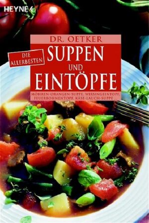 Seelenwärmende AllroundtalenteSuppen und Eintöpfe sind langweilig und altmodisch? Von wegen! Das bewährte Team von Dr. Oetker hat in diesem Kochbuch verlockende Rezepte zusammengestellt: mal vegetarisch, mal mit Fisch, Schwein oder Rind - diese Gerichte schmecken nach Orient oder nach Omas Küche und sind viel zu lecker, um ihr Dasein als bloße Vorsuppe zu fristen! Professionell erprobt und leicht nachzukochen, bringen sie Schwung in jede Suppenterrine.Exklusiv für Heyne zusammengestellt!