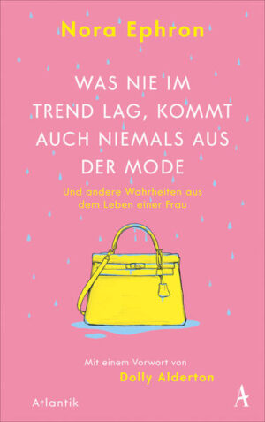 „Ich bin ein Riesenfan, fast schon Ephronologin.” Dolly Alderton Nora Ephron ist Kult und dies ist ihr Kultbuch: Darin schreibt sie darüber, was es bedeutet, eine moderne Frau zu sein, deckt Tücken und Freuden, Hürden, Probleme und Chancen auf, und die kleinen Details, die wir alle zu gut kennen - vom ideellen Wert einer Handtasche über Diskriminierungen im Job bis hin zu grenzenloser Liebe zu Essen und den ersten Falten: ehrlich, klug, witzig und keineswegs gradlinig romantisch. Nicht zuletzt sind Ephrons Geschichten eine große Liebeserklärung an ihre Wahlheimat New York City. Ein absolutes Muss für jede Frau jeden Alters!