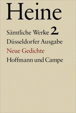 Dieser Band enthält die Lyrik aus Heines mittlerer Periode (1827-1844) im wesentlichen die "Neuen Gedichte" nach der erweiterten Auflage von 1852 mit ihren Unterzyklen "Neuer Frühling", "Verschiedene", "Romanzen", "Zur Ollea" und "Zeitgeichte". Im Anhang folgen die von Heine autorisierten französischen Übersetzungen sowie "Nachlese" - Texte, die vom Autor (zum Teil aus Zensurgründen) nicht in die "Neuen Gedihte" aufgenommen und nur zum Teil zeitgenössisch gedruckt wurden.