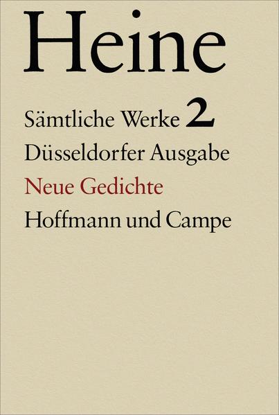 Dieser Band enthält die Lyrik aus Heines mittlerer Periode (1827-1844) im wesentlichen die "Neuen Gedichte" nach der erweiterten Auflage von 1852 mit ihren Unterzyklen "Neuer Frühling", "Verschiedene", "Romanzen", "Zur Ollea" und "Zeitgeichte". Im Anhang folgen die von Heine autorisierten französischen Übersetzungen sowie "Nachlese" - Texte, die vom Autor (zum Teil aus Zensurgründen) nicht in die "Neuen Gedihte" aufgenommen und nur zum Teil zeitgenössisch gedruckt wurden.