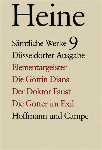 Der Band vereinigt Heines mythologische Schriften in deutscher und französischer Fassung, die zwei erzälerisch-essayistischen Arbeiten "Elementargeister" und "Die Götter im Exil" sowie die beiden Ballette "Die Göttin Diana" und "Der Doktor Faust". Zusammen mit zahlreichen unveröffentlichten Bruchstücken und Exzerpten aus dem Nachlaß wird hiermit ein in Heines Gesmtwerk bisher vernachlässigter Spezialbereich vorgelegt, der den Autor in neuem Licht zu zeigen vermag.