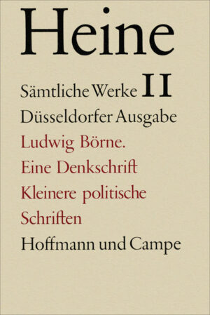 Heines Auseinandersetzung mi Ludwig Börne geht von der Schilderung iher persönlichen Beziehungen aus - vom ersten flüchtigen Eindruck (1815) über die Lektüre früher Theaterkritiken (1822) zu intensiven Begegnungen in Frankfurt (1827) und Paris (1831 ff.). Darüber hinaus aber entwirft Heine ein allgemeines Bild der deutschen Opposition, deren national-republikanische Orientierung in der Darstellung des Hambacher Fests 1832 und der Pariser Exilsjahre sichtbar wird. Börnes Äußerungen zu den gleichen Fragestellungen werden ausführlich miteinbezogen, um auch seine Stimme zu Wort kommen zu lassen.