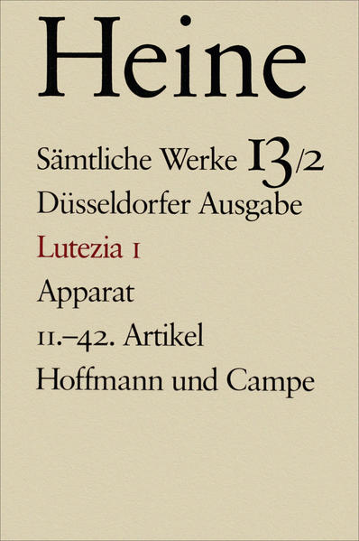 Die "Lutezia"-Berichte führen in den Werkbereich von Heines später Journalistik. Entstehungsgeschichtlich gesehen sind mehrere Stufen zu unterscheiden. Zunächst die Journalfassung der 82 Artikel, die Heine zwischen 1840 und 1848 für die "Allgemeine Zeitung" schrieb. Das Wechselverhältnis zwischen dem Pariser Korrespondenten und der Augsburger Redaktion bzw. der staatlichen Zensur wird minutiös beschrieben. Elf politisch besonders kritische Artikel bleiben unbedruckt, zwi weitere werden großenteils zurückbehalten und zwei Artikel zur Überarbeitung zurückgeschickt. Von den übrigen Artikeln werden viele ebenfalls durch die Redaktion (Gustav Kolb) oder die staatliche Zensur gekürzt bzw. überarbeitet. Der Autor bewahrt seine Brouillons auf, um den Wortlaut seiner Berichte zu sichern. 1852 und 1854 kommt es in zwei Stufen zur Überarbeitung und Ergänzung der Artikelserie, die den Titel "Lutezia" erhält und in zwei Teilen als Buch innerhalb der "Vermischten Schriften" erscheint. Der Autor holt seine Entwürfe und ungedruckt gebliebenen Artikel hervor und form aus ihnen und den Zeitungsartikeln ein zusammenhängendes Werk, das er eine "Chrestomathie guter publizistischer Prosa" nennt, und in dem er sein revolutionäres Bild von Paris ungehinderter durchsetzen kann.