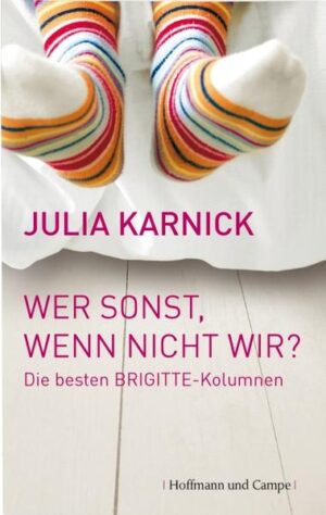 Sie enthüllt schonungslos, wie es ist, nach einem erotischen Traum mit Boris Becker neben dem eigenen, nach BAT bezahlten Ehemann aufzuwachen. Sie berichtet ergreifend von den Problemen, als Mutter mit Mitte dreißig eine Frauenfußballfreizeitmannschaft zu gründen. Sie klärt uns über die wahren Gründe von Finnlands gutem Abschneiden in der PISA-Studie auf und darüber, warum das Thema Sex von deutschen Kolumnenschreibern ausgeklammert wird. Sie traut sich für uns in den "Club der Hässlichen", während ihre Kinder zuhause "sich paarende Vogelspinnen" spielen. In ihrer BRIGITTE-Kolumne gewinnt Julia Karnick dem Alltag kuriose und überraschende Seiten ab und spendet allen Trost, deren Leben ebenfalls aus dem Ruder zu laufen droht.