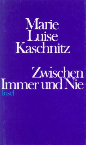 "Im Sommer 1961 hatte Marie Luise Kaschnitz den Lehrstuhl für Poetik an der Universität Frankfurt inne