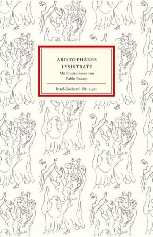 »Holde Göttin, / Komm, führe die Spartaner her, doch nicht / Mit ungestümer, plumper Hand - / Wer dir die Hand nicht gibt, den nimm am Schweif! / So, bringe nun auch die Athener her, / Und nimm sie, wo sie gern sich fassen lassen!« Mit vitaler Phantasie, obszönem Sprachwitz und metrischer Beweglichkeit hat der Athener Aristophanes ein Meisterwerk erschaffen, das über zweieinhalb Jahrtausende nichts an Aktualität und Wirksamkeit eingebüßt hat. Noch vor nicht allzu langer Zeit stießen Inszenierungen des Stücks auf heftigen Widerstand auch in freien Gesellschaften. Im Zentrum steht der Aufstand der Frauen unter Führung Lysistrates, die sich dem Männlichkeitsritus permanenter kriegerischer Auseinandersetzung zwischen Athenern und Spartanern mit einer genialen Idee entgegenstellen: konsequente Verweigerung geschlechtlicher Befriedigung. Das Übermaß des unfreiwilligen Verzichts zwingt die Streithähne schließlich in die Knie und zum Friedenskuss. Eine der besten Übertragungen dieses Textes hat Ludwig Seeger Mitte des 19. Jahrhunderts geschaffen. Eine bildliche Entsprechung findet sie in 22 klassisch gehaltenen Lithographien und Radierungen Pablo Picassos aus dem Jahr 1934.