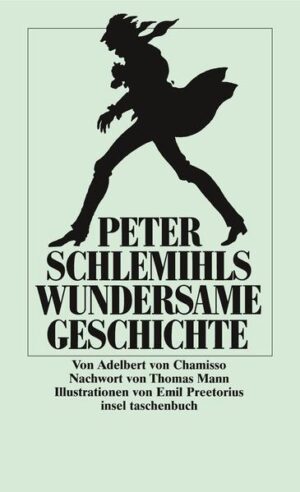 Adelbert von Chamisso (Louis Charles Adelaide de Ch.), Dichter und Naturforscher, wurde am 30.1.1781 als Sohn eines lothringischen Offizers auf Schloß Boncourt (Champagne) geboren und starb am 21.1.1838 in Berlin. Seine nach der Konfiskation gänzlich verarmten Eltern flüchteten 1790 mit dem Kind vor der Fränzöischen Revolution nach Lüttich. Von dort kamen sie über Den Haag, Düsseldorf und Bayreuthz nach Berlin. Dort wurde Chamisso 1801 Leutnant mit einem preußischen Regiment. Vom Millitärdienst enttäuscht, nahm er 1806 seinen Abschied und widmete sich in Frankreich und auf dem Gut der Mme. de Stael naturwissenschaftliche Studien. 1812-1815 Studium der Medizin und Botanik in Berlin. 1815-1818 nahm Chamisso als Naturforscheran einer russischen Weltumsegelung teil, die er in seinen "Bemerkungen und Ansichten auf einer Entdeckungsreise" (1821) schilderte. Seine symbolische Novelle vom verkauften Schatten, "Peter Schlemihls wundersame Geschichte", schrieb er während der Freiheitskriege 1813 in Kunersdorf. In fast alle Weltsprachen übersetzt, machte sie ihren Verfasser weltberühmt. Die reizvollsten Illustrationen zu "Peter Schlemihls wundersame Geschichte" erschienen 1908. Mit ihren hat Emil Preetouris (1883-1973) - Mitarbeiter der Zeitschriften "Simplicissismus" und "Jugend" - seine Laufbahn als Erneuerer der Buchkunst und als einer der einflußreichsten Graphiker unseres Jahrhunderts begonnen. Seine Essay "Adelbert von Chamisso" schrieb Thomas Mann 19211 eigens für die Einzelausgabe dieser Novelle.