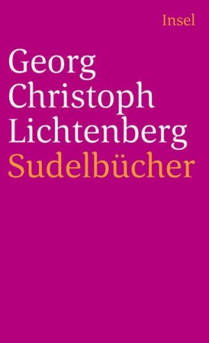 Es handelt sich hierbei um eine Auswahl, der 15 Notizbücher und Bücher sowie einige andere Hefte zugrunde lagen, um die sogenannten »Sudelbücher«, auch »Schmier«- oder »Gedankenbücher« genannt, in die Lichtenberg Zitate und Beobachtungen eintrug, Einfälle und Gedanken, Überlegungen und Kurzfragmente oder skizzierte Themen.