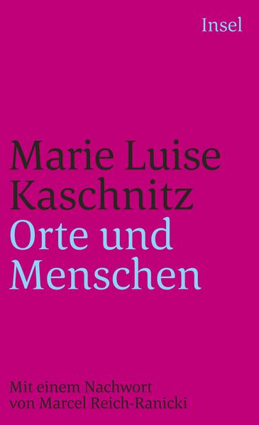 »Man weiß plötzlich wieder, was Literatur ist. Zum Beispiel diese Kraft des Erinnerns«, schrieb Horst Krüger nach der Lektüre dieses Buches. Er faßt jene in die »autobiographische Prosa« des dritten Bandes der Gesammelten Werke eingegangenen Aufzeichnungen zusammen, die Marie Luise Kaschnitz als Fortsetzung der Orte geplant hatte.