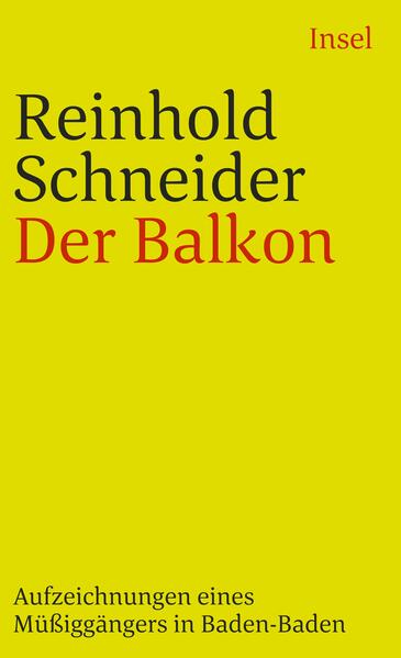 Während seines Aufenthaltes im winterlichen Baden-Baden erlebt Reinhold Schneider den Abriß des Hauses seiner Kindheit. Erinnerungen steigen in ihm auf - ihm erscheinen in den alten Räumen und auf dem Balkon die Gestalten der Gäste und Bewohner, berühmte wie längst vergessene. Ein Spaziergang durch Baden-Baden und seine Geschichte.