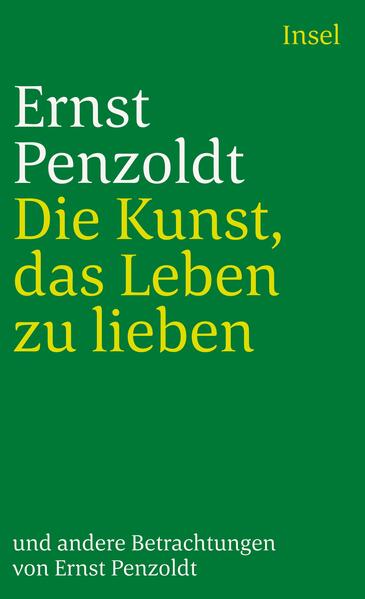 Dass es mitunter schon eine Kunst ist, das Leben zu lieben, wusste niemand besser als Ernst Penzoldt (1892 bis 1955), dessen Devise war: »Lerne selbständig denken, und du wirst es nie leicht haben im Leben.« Dieser Dichter, Maler und Bildhauer, der keine andere Weltanschauung hatte, als sich die Welt genau anzusehen, hat Hunderte von zauberhaften Betrachtungen geschrieben, worin er den Zumutungen des Alltags die erfreulichsten Aspekte abgewinnt. »Alles wurde gut, freundlich, stachellos, unpolemisch in seinem Munde, auch wenn es aus bitterem Leiden kam«, schrieb Thomas Mann über Ernst Penzoldt, »er tat das Gute und redete zum Guten, eine Stimme in der Wüste natürlich