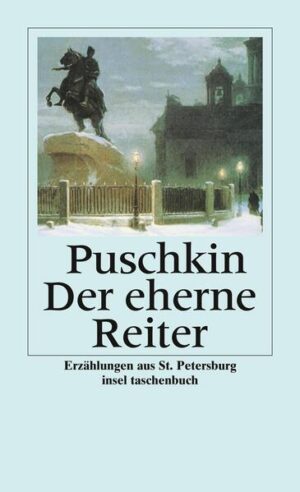 Alexander Puschkin, geboren am 26. Mai 1799 in Moskau, ist am 29. Januar 1837 in St. Petersburg gestorben. Daß Petersburg Rußland "Fenster nach Europa" sei, steht in Puschkins Poem Der eherne Reiter - laut Untertitel "Eine Petersburger Erzählung", die erste der russischen Literatur. Ebenfalls ganz oder teilweise in Petersburg spielen die berühmten Novellen Der Postmeister, Pique Dame, das Fragment Ägyptische Nächte, die Erzählung Das einsame Häuschen auf der Basilius-Insel und die ebenso amüsante wie kunstvoll gereimte Anekdoten vom Häuschen in Kolomna. So ist in diesem Band vor dem Hintergrund Petersburgs der Dichter und Prosaist ebenso vetreten wie der ernste und der heitere Puschkin.