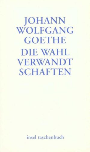 Eduard - »so nennen wir einen reichen Baron im besten Mannesalter« - und seine Jugendliebe Charlotte leben auf Eduards Landgut ganz füreinander. Mit dem Eintreffen von Eduards altem Freund Otto und Charlottes Pflegetochter Ottilie beginnt das Kräftespiel der »Wahlverwandtschaften«, das sich, den verschiedenen Charakteren entsprechend, unterschiedlich auswirkt. Während Otto und Charlotte ihrer wachsenden Neigung entschlossen entgegenzutreten suchen, gibt sich Eduard seiner unbedingten und maßlosen Liebe zu Ottilie völlig hin.