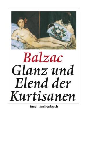 Die Kurtisane Esther und der junge Dichter Lucien de Rubempré lieben einander. Doch auch Nucingen, ein reicher Pariser Bankier, ist von Esthers Schönheit fasziniert, und ihm ist jedes Mittel recht, sie zu besitzen. In seinem Roman Glanz und Elend der Kurtisanen präsentiert Balzac eine umfassende Studie der Pariser Unterwelt, einer Welt der großen und kleinen Gauner, der Prostitution und der Methoden von Justiz und Polizei. In keinem seiner anderen Werke ist das Leitthema der Comédie humaine, die vernichtende Gewalt der Leidenschaft, an Angehörigen so vieler Gesellschaftsschichten gleichzeitig entwickelt. Und in keinem anderen Werk Balzacs ist die Kritik an der zeitgenössischen Gesellschaft so scharf formuliert wie in seinem Kurtisanenroman.