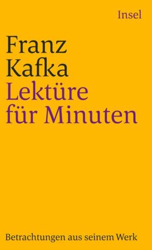 Keines Dichters Name ist so mit einer spezifischen Stimmung verbunden wie derjenige Kafkas: Glauben wir doch genau zu wissen, was gemeint ist, wenn etwas als »kafkaesk« beschrieben wird. Doch hinter dem Klischee, das dieses Adjektiv markiert, ist ein Dichter von großer poetischer Kraft, ein brillanter und unorthodoxer Denker und ein warmherziger Freund zu entdecken. Eine andere Seite Kafkas ist sein hintergründiger Humor. Seiner Verlobten schreibt er einmal - und gibt ein Beispiel, das ihn allein schon als begnadeten Komiker ausweist -, daß er »als großer Lacher« bekannt sei. Ein Kafka-Brevier also, das einen unterhaltsamen Einstieg in eines der labyrinthischsten Werke unserer Literatur bietet.