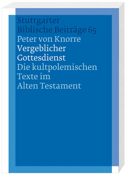 Die sogenannten kultpolemischen Texte des Alten Testaments gehören zu den erschreckenden Texten der Bibel. Sie haben auch deshalb eine Diskussion über die Jahrhunderte angestoßen, die bis heute nicht als abgeschlossen angesehen werden kann. Der Titel „Vergeblicher Gottesdienst“ beschreibt die hier vorgestellte Deutung der Texte: Die ethisch-kultische Lebensführung des Gottesvolkes kann gottesdienstliche Handlungen unterstreichen oder durchstreichen.