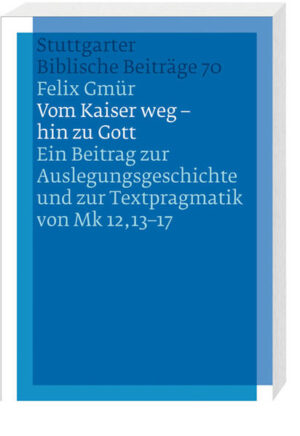 Die Steuerperikope wird oft zitiert, gerade auch von Politikern. Jesus scheint mit dem Satz "Gebt dem Kaiser, was des Kaisers ist" die Grenze von Kirche und Staat abzustecken. Aber ist das so? Der Autor untersucht, wie die Zinsgroschenerzählung im Lauf der Geschichte verstanden wurde und stellt gegensätzliche Interpretationen fest. Deshalb braucht es einen neuen Zugang zum Text. Zum richtigen Verständnis benötigt der Leser Hintergrundwissen und Lesekompetenz. Umberto Ecos Interpretationstheorie ist geeignet, methodisch verantwortet das Potential des Textes freizulegen. Das Verfahren stellt Leser und Text in Beziehung und zeigt, dass das Markusevangelium den Leser auf einen Weg führt, der ihn vom Kaiser weg- und zu Gott hinführt.