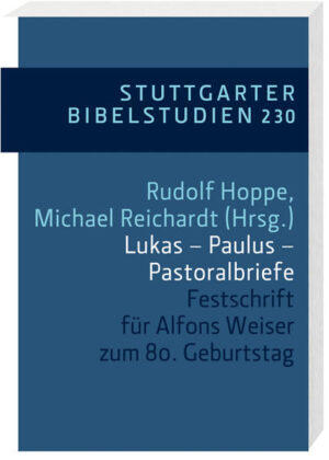 Das lukanische Doppelwerk aus Evangelium und Apostelgeschichte, der Völkerapostel Paulus sowie die Pastoralbriefe bilden die Schwerpunkte der langjährigen Forschungstätigkeit von P. Alfons Weiser SAC. Zur Vollendung seines 80. Lebensjahres widmen ihm zahlreiche evangelische und katholische Kolleginnen und Kollegen aus dem In- und Ausland die vorliegende Festschrift. Entsprechend den Forschungsschwerpunkten des Jubilars behandeln die Beiträge des Bandes dabei so unterschiedliche Themen wie beispielsweise die Taufe und den Geistempfang Jesu bei Lukas, das Wirken des Paulus in Thessaloniki und die Darstellung des Endes des Völkerapostels im Zweiten Timotheusbrief.