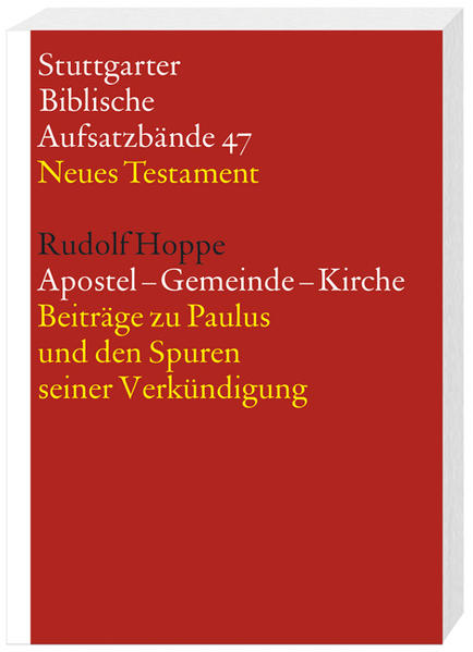 Rudolf Hoppe legt seine gesammelten Studien zur theologischen Entwicklung der frühen Kirche dar. Schwerpunkte: 1. Thessalonicherbrief, die deuteropaulinischen Briefe an die Epheser und an die Kolosser, der Übergang von der apostolischen zur nachapostolischen Zeit sowie der Jakobusbrief.