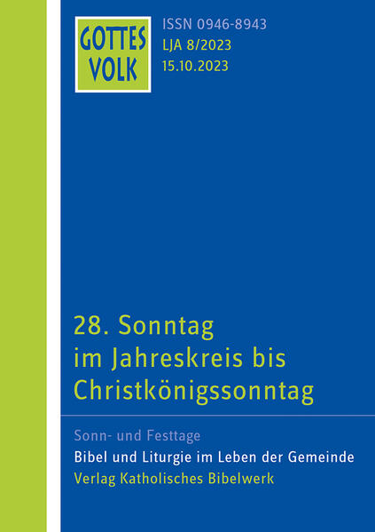 Unverzichtbar für eine vertiefte Gottesdienst- und Predigtvorbereitung: Gottes Volk-Mehr als eine bewährte Predigtzeitschrift Für Pfarrer, Diakone, hauptamtliche pastorale Mitarbeiter/innen insbesondere für ehrenamtliche, biblisch interessierte Gottesdienstleiter/innen Für eine lebendige Gottesdienstgestaltung mit einer ansprechenden Predigt Mit ausgearbeiteten Gottesdiensten für alle Sonn- und Festtage des Kirchenjahres inkl. Wort-Gottes-Feier Besonders wertvoll: inspirierende Hintergrundinformationen durch kurze und verständliche exegetische Hinführungen zu den Lesungen und Evangelien Der Inhalt:-Kurzexegese-Predigtentwurf-Elemente für die Eucharistiefeier-Elemente für Wort-Gottes-Feiern-Beteiligung der Kinder-Bußgottesdienst-Fantasie und Kreativität im Gottesdienst