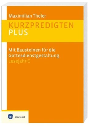 Der neue Predigtband von Maximilian Theler mit prägnanten Kurzpredigten für das kommende Lesejahr C übersetzt die Botschaft und die Sprachkraft des Evangeliums für jeden Sonn- und Festtag überzeugend ins Heute und bringt das Anliegen der biblischen Texte nahe. Neu und eine zusätzliche Hilfe sind die Bausteine für die Gottesdienstgestaltung zu jedem Sonn- und Festtag wie Eröffnungsworte, Fürbitten, Schlussgebet, Schlusssegen und vieles mehr. Eine nützliche Hilfe für jede Predigt- und Gottesdienstvorbereitung.