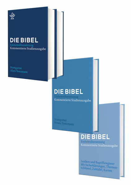 Das Studien- und Nachschlagewerk für alle, die sich intensiv mit der Bibel auseinandersetzen wollen. Der vollständige Bibeltext des Alten und Neuen Testaments in der revidierten Einheitsübersetzung (2017) mit Parallelstellenangaben und Einführungen in jedes biblische Buch ist auf dem aktuellen Stand der Wissenschaft. Die Kommentare zu den einzelnen Textabschnitten bieten bestens aufbereitetes biblisches Hintergrundwissen in verständlicher Sprache, mit ausführlichen Quellenangaben und Querverweisen. Das umfassende, ebenfalls nach dem neuesten Stand überarbeitete Bibellexikon zu theologischen und historischen Begriffen mit umfangreichem Kartenmaterial ergänzt das Stuttgarter Alte und Neue Testament. Das Paket enthält: Band 1/2: Stuttgarter Altes Testament, ISBN 978-3-460-44027-2 Band 3: Stuttgarter Neues Testament, ISBN 978-3-460-44028-9 Band 4: Lexikon zum Stuttgarter Alten/Neuen Testament, ISBN 978-3-460-44029-6